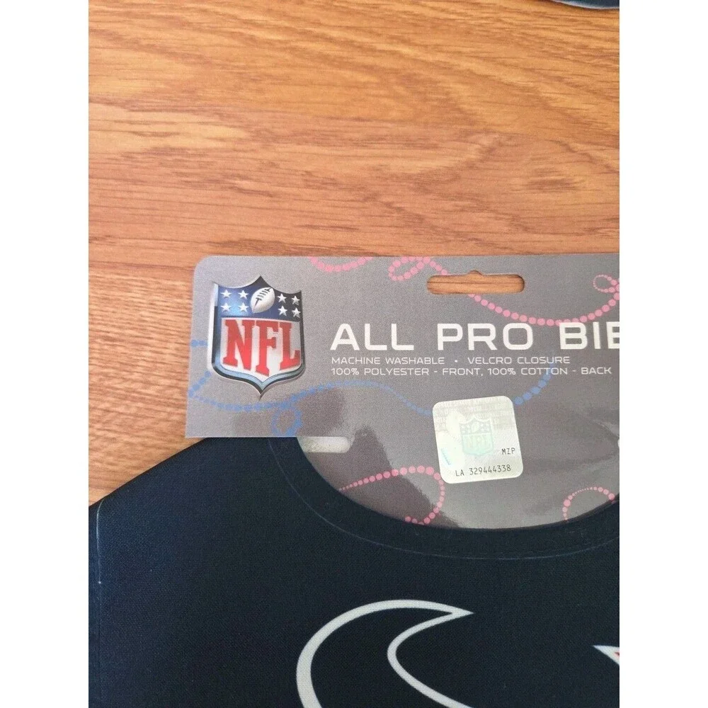 NWT NFL All Pro Bib Houston Texans Fan Baby Football Navy Red